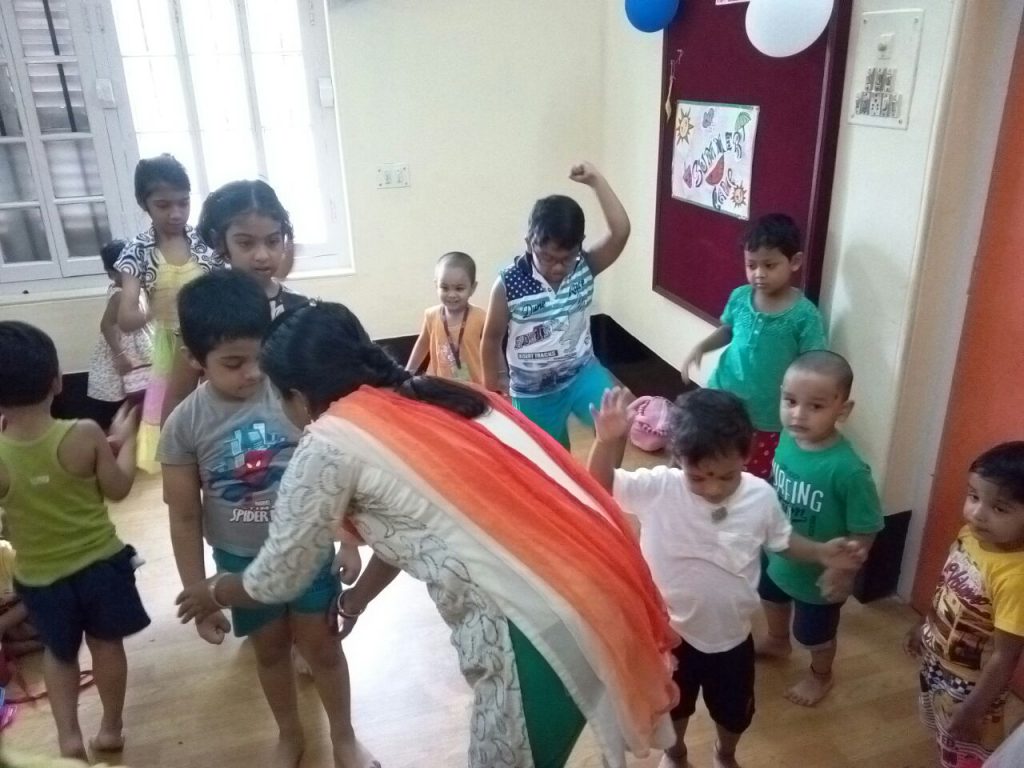 Yoga activity in summer camp